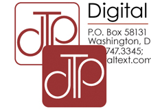 Digital Text Plus, company logo and stationary. © DTP, 2003